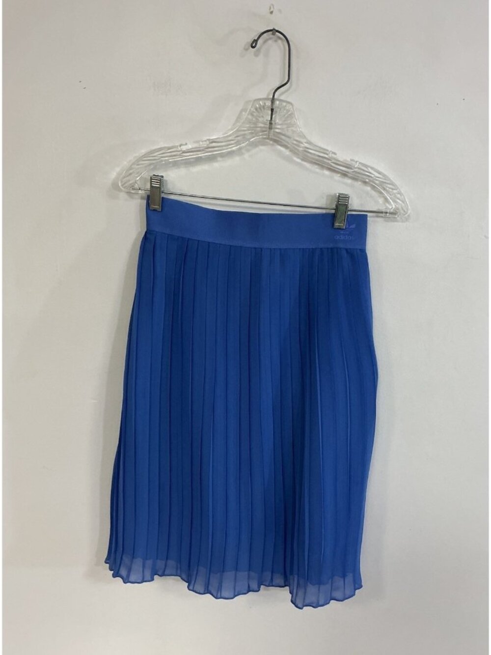 Adidas Blue Pleated Midi Skirt Womens XS
